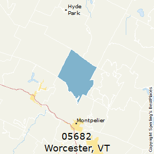 Worcester,Vermont County Map