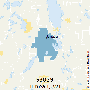 Juneau,Wisconsin County Map