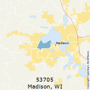 Madison,Wisconsin(53705) Zip Code Map