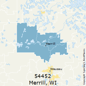 Merrill,Wisconsin County Map
