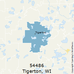 Tigerton,Wisconsin County Map