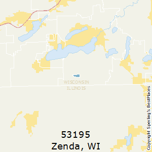 Zenda,Wisconsin(53195) Zip Code Map
