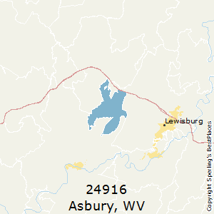 Asbury,West Virginia County Map