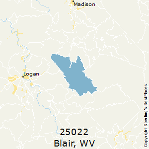Blair,West Virginia County Map