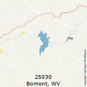 Bomont,West Virginia County Map