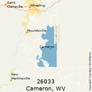 Cameron,West Virginia County Map