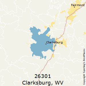 Clarksburg,West Virginia(26301) Zip Code Map