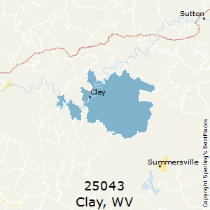 Clay,West Virginia County Map