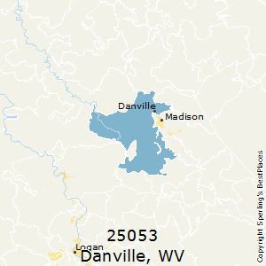 Danville,West Virginia County Map