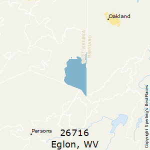 Eglon,West Virginia County Map
