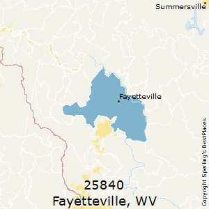Fayetteville,West Virginia County Map