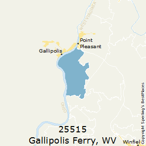 Gallipolis_Ferry,West Virginia County Map