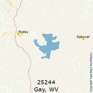 Gay,West Virginia County Map