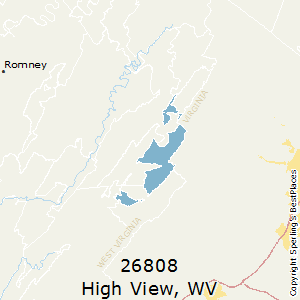 High_View,West Virginia County Map