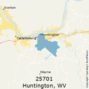 Huntington,West Virginia County Map