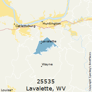 Lavalette,West Virginia County Map