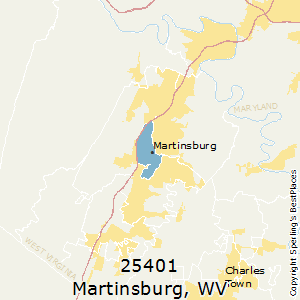 Martinsburg,West Virginia County Map