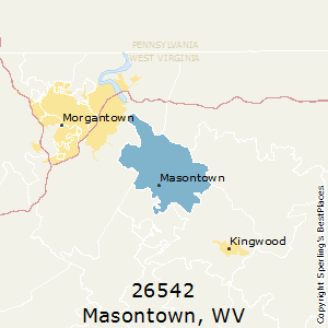 Masontown,West Virginia County Map