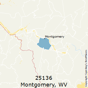 Montgomery,West Virginia(25136) Zip Code Map