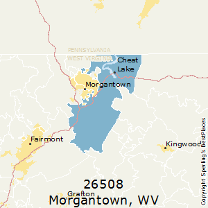 Morgantown,West Virginia County Map