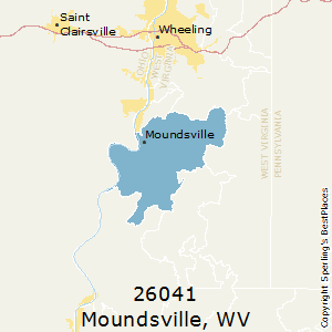 Moundsville,West Virginia County Map
