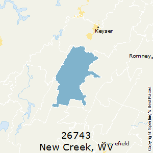 New_Creek,West Virginia County Map