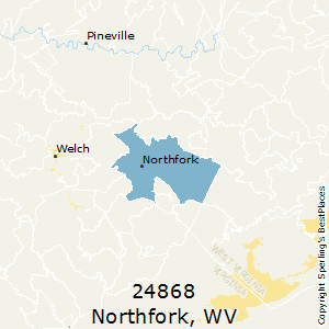 Northfork,West Virginia County Map