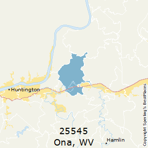 Ona,West Virginia County Map