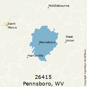 Pennsboro,West Virginia County Map