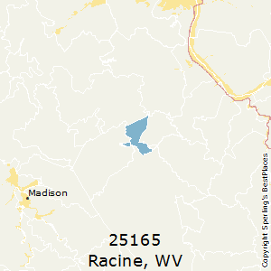 Racine,West Virginia County Map