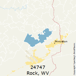 Rock,West Virginia County Map