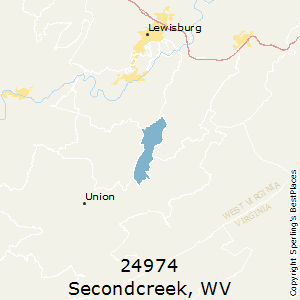 Secondcreek,West Virginia County Map