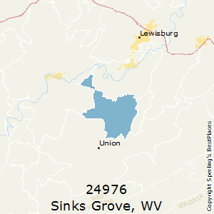 Sinks_Grove,West Virginia County Map