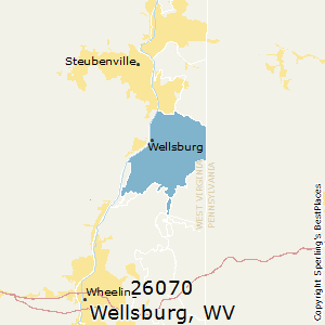 Wellsburg,West Virginia County Map