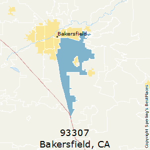 Bakersfield,California County Map.