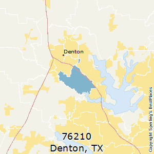 Denton,Texas(76210) Zip Code Map.